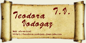 Teodora Vodogaz vizit kartica